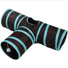 Pet Tunnel Toy, Pet Channel Rolling Tunnel Tee, for Dog Training (Blue and Black Striped Tee), Pet Supplies, Gift for Dog Owners, Small & Medium Dogs
