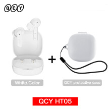 QCY HT05 MeloBuds ANC draadloze oordopjes, 40dB actieve ruisonderdrukking, wit met Case04