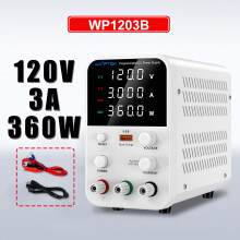 Wanptek Alimentation de Laboratoire DC Réglable 120V 3A Blanc, Affichage Digital, Protection Court-Circuit