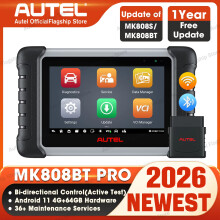 Autel MaxiCOM MK808BT PRO, diagnoseerapparaat voor alle systemen, bidirectionele controle, 7 inch touchscreen, Android 11