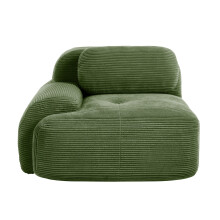 Canapé moderne sans accoudoirs en tissu Corduroy Premium avec coussin, vert