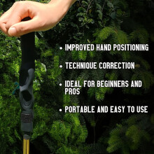 Ulepszony Trenażer Uchwytu Kija Golfowego - Pomoc w Treningu Prawej Ręki do Gry w Golfa Grip Fix dla Uchwytów Średnich i Dużych