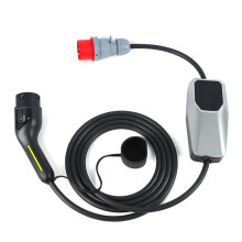 Chargeur véhicule électrique Type 2, 22kW 32A 3 phases, câble 4 mètres, étanche avec écran LED