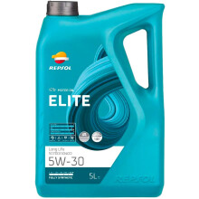 REPSOL óleo lubrificante sintético ELITE LONG LIFE 5W-30, 5L, para motores de gasolina ou diesel