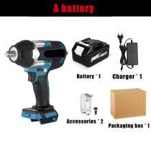 Clé à choc électrique sans fil 1/2 pouce, moteur brushless 1800N.M, pour batterie Makita 18V bleu