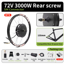 ESOULBIKE Kit de conversion vélo électrique, moteur moyeu arrière 72V 3000W, 26 pouces