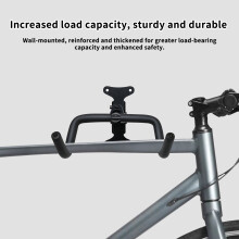 Support mural pour vélo, distance réglable, compatible VTT et vélo électrique, noir