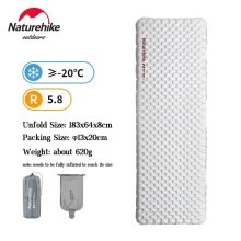 Naturehike Matelas de Camping Gonflable, 183x64cm, Haute Valeur R 5.8, Ultraléger et Pliable