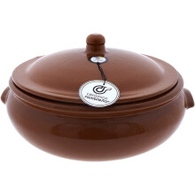 Cerâmica Rambleña, sopa de cerâmica vermelha, 3 litros, apta para fogo direto e forno