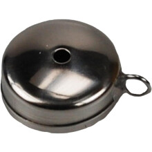 Reclamo para zorzal em metal, com anilha para cordão, para chamar aves
