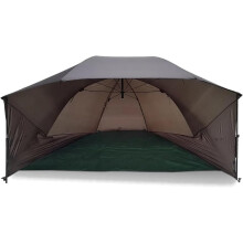NGT Refugio, brolly de pesca 60 polegadas, nylon 210D, com 2 postes de tempestade e bolsa de transporte
