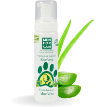 MENFORSAN Champú em Espuma Aloe Vera para Gatos, 200 ml, Limpeza sem Água, Suavizante e Desodorizante
