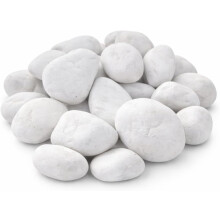 Pedra decorativa para jardim, Canto Rodado Branco Puro, 2-4 cm, 25 kg