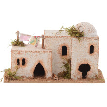 Holyart Casa estilo árabe em cortiça, 15x7x8 cm, para presépio