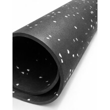 Sport Premium, tapete de exercício de borracha branca moteada, 1,25m x 4m, 4mm de altura, para ginásio