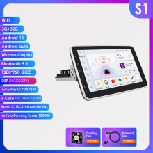 Hizpo Autoradio Universel, Écran Tactile Android 13, Carplay Sans Fil, GPS, 3GB RAM + 32GB Stockage