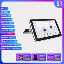 Hizpo Autoradio Universel, Écran Tactile Android 13, Carplay Sans Fil et Android Auto, GPS Navigation 1280*720P