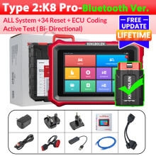 KINGBOLEN K8 Pro Elite, OBD2-scanner, bidirectionele controle, ECU-codering, alle systeemdiagnostiek