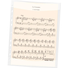 Conjunto de 10 pastas de folhas multitaladro A4 para partituras e composição musical, polipropileno