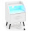 Costway Nightstand with LED Lights & Power Outlets 1