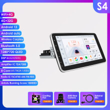 Hizpo Autoradio Universel, Écran Tactile Android 13, Carplay et Android Auto Sans Fil, GPS Navigation, Bluetooth 5.0