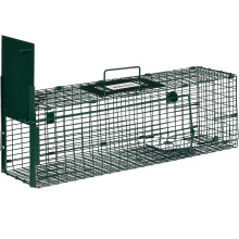 Outsunny armadilha para animais vivos em metal, 60x18x20 cm, verde escuro