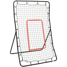 vidaXL Rebotador de Softball, rede de treino em aço, preto, 88x79x137 cm