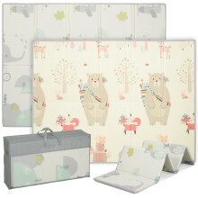 AIYAPLAY Tapis de jeu pour bébé, 200 x 150 x 1,5 cm, mousse XPE épaisse réversible et pliable, antidérapant et imperméable