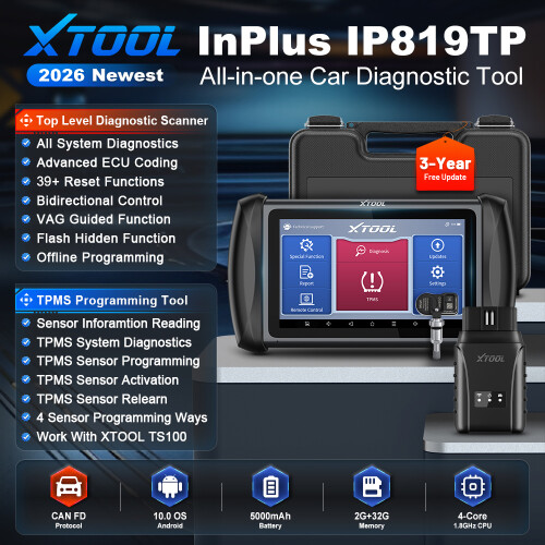 XTOOL InPlus IP819TP, autodiagnose scanner met TPMS programmering en CANFD ondersteuning 2