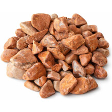 Pedra decorativa canto rodado, vermelho Alicante, natural, para jardim e exterior
