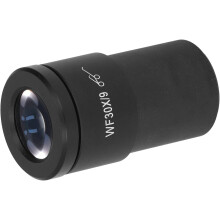 Lente de microscópio WF30X/9, ocular de grande ângulo, 30mm, liga de alumínio e vidro ótico