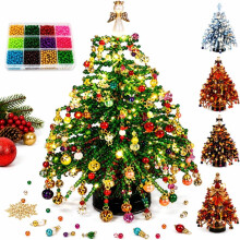 DIY Perlen Weihnachtsbaum Set mit LED, Weihnachtsbaum aus Perlen