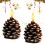Paraffinvoks kogle LED-lys, jule LED-lys (2 stk.) 1
