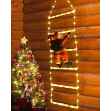 Luzes de Natal LED Geemoo com Escada do Papai Noel - 0,75 m