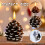 Paraffinvoks kogle LED-lys, jule LED-lys (2 stk.) 2