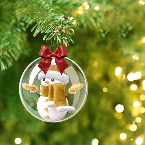 20 bolas de Natal, bolas de plástico transparente para enchimento (M-5CM) 1