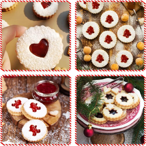 Kiiwah Σετ κουπάτ για μπισκότα Linzer Χριστουγέννων 18 τεμαχίων, μίνι από α 2