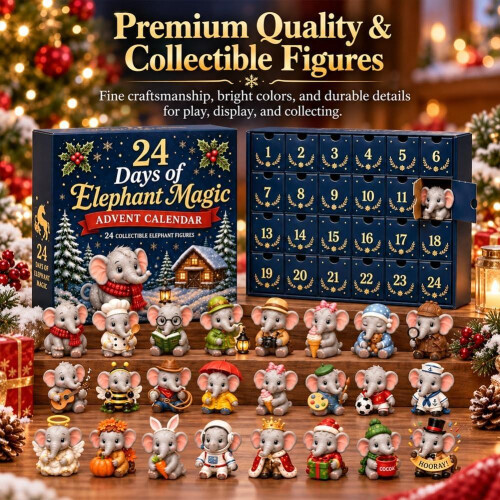 2026 Elefant Magic Adventskalender 3D Tier Xmas Countdown Box 2