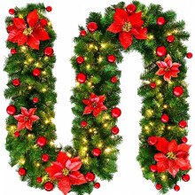 Julegirlande med LED-belysning, 1,5m guirlande jul