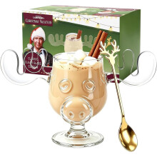 Griswold Elchgläser, 240ml Weihnachtsgläser, Moose Mug mit Löffel, Kreatives