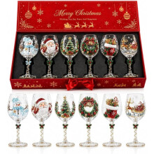 3d Weihnachtsgläser,weihnachtsgläser Christmas Weinglas-kollektion(6pcs)