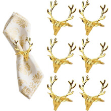 Serviettenringe Weihnachten Goldene, Tischdeko Weihnachten, Renifer bożonarodzeniowy
