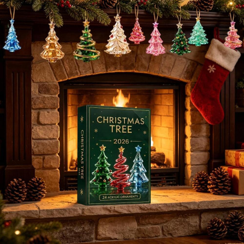 Σετ ημερολογίου Advent, κλασικό 2D επίπεδο 24ήμερο αναμνηστικό ημερολόγ 2