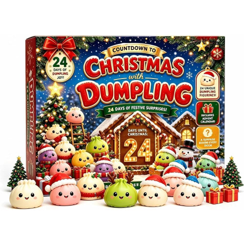 Ημερολόγιο Squishies Advent 2026 Χριστούγεννα, Ημερολόγιο Advent με ζυμαρικά,
