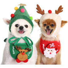 Fantasia de Natal para animais de estimação, 8 peças, roupa natalina para cães e gatos, divertida