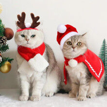 Fantasias de Natal para cães e gatos, conjunto de 8 peças para animais de estimação.