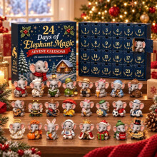 2026 Elefant Magisk Adventskalender 3D Djur Jul Nedräkningslåda