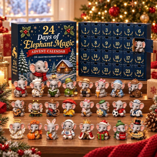 2026 Elefant Magic Adventskalender 3D Tier Xmas Countdown Box