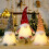 Conjunto de decoración navideña de 3 gnomos navideños con luces LED. 3