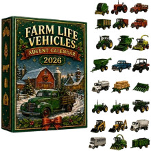 Adventskalender med Farm Life Vehicles 2026 2D akrylkollektion